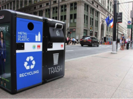 Mô hình thùng rác kiểu mới phát wifi