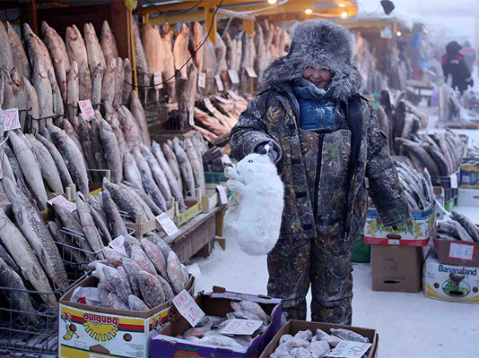 Ngôi làng lạnh giá nhất hành tinh đã tồn tại như thế nào? Nguồn thực phẩm chủ yếu là thịt tuần lộc, thịt ngựa và các loại cá