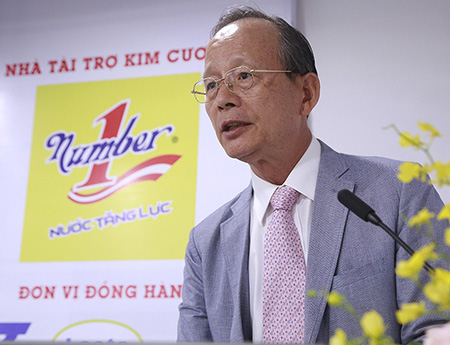 Ông Chung Wha Tea – Chủ tịch hiệp hội võ thuật thế giới phát biểu trong hội thảo.