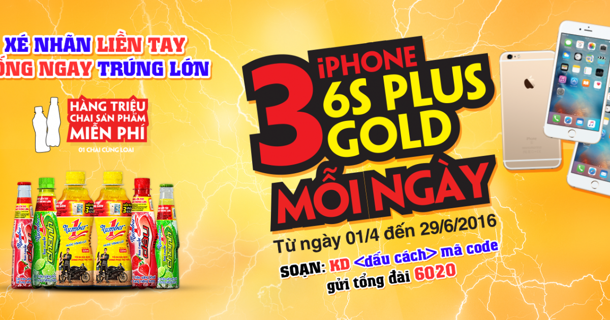 KHUYẾN MẠI HÈ 2016 – TRÚNG 3 IPHONE 6S PLUS GOLD MỖI NGÀY!